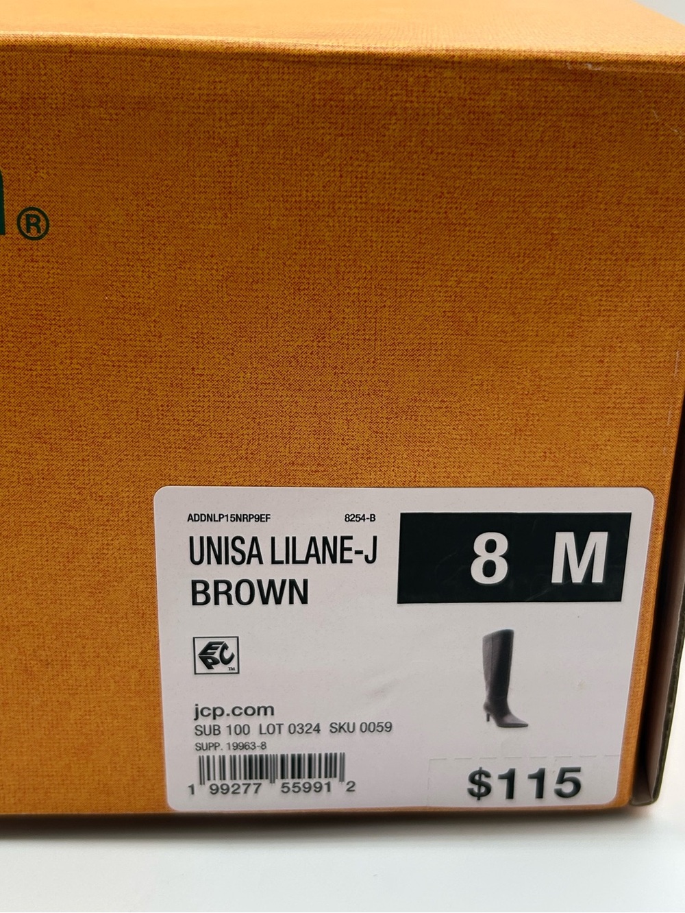 UNISA Lilane-J Tall Brown Boots Size 8 Medium Knee High Pointed Toe Dress Boots - Picture 12 of 13